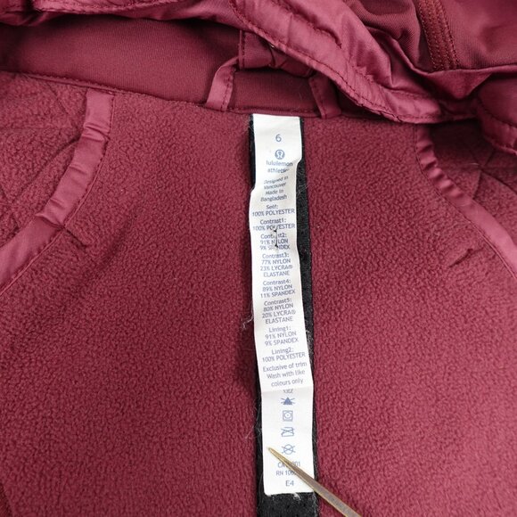 lululemon Fleecy Keen Jacket Women's 6 Removeable Hood Zip Up - Picture 4 of 12